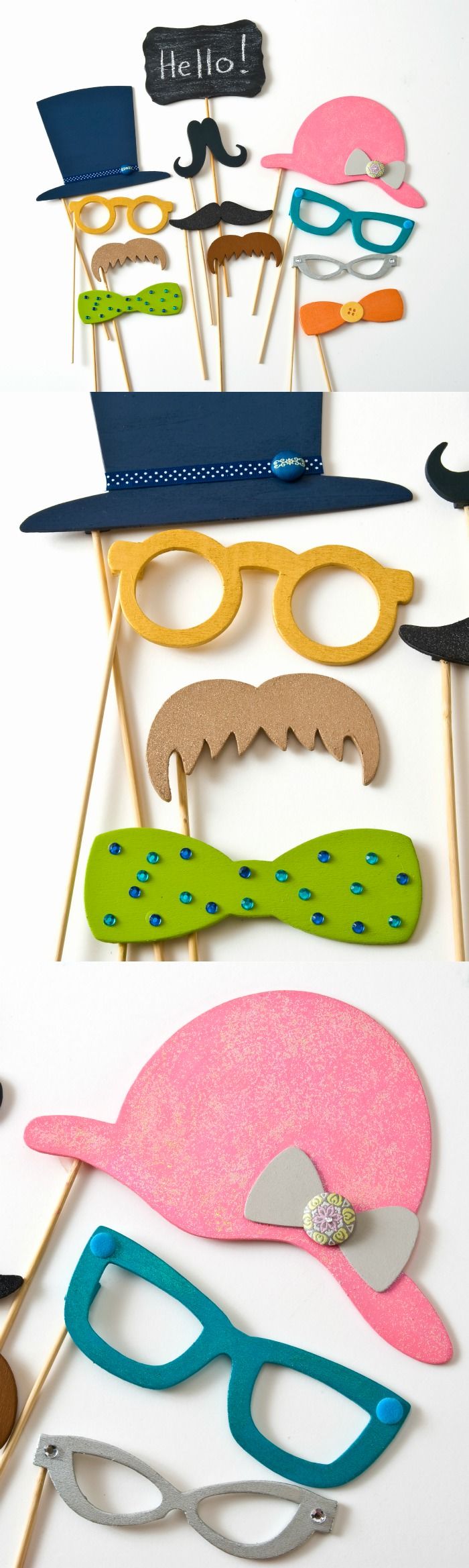 Colorful DIY Photo Booth Props for Any Occasion Diy photo booth Diy