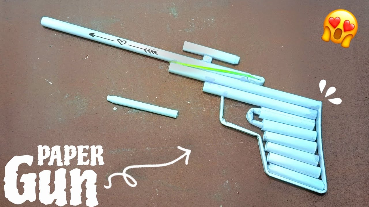 How to make paper gun that shoots paper bullets easy paper gun kaise