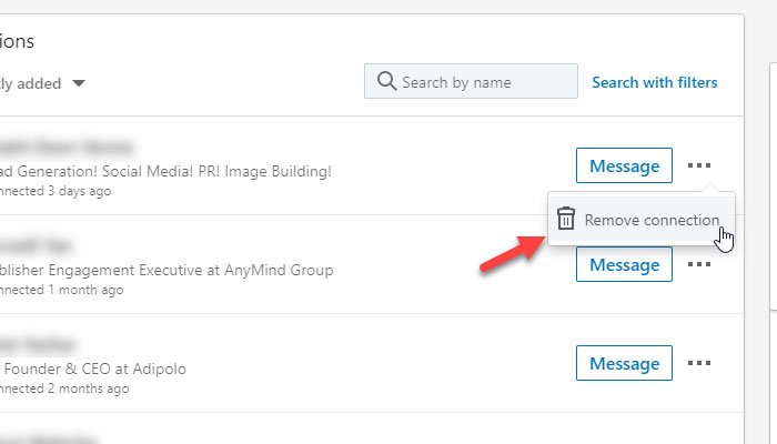 How to Remove or Hide LinkedIn connections