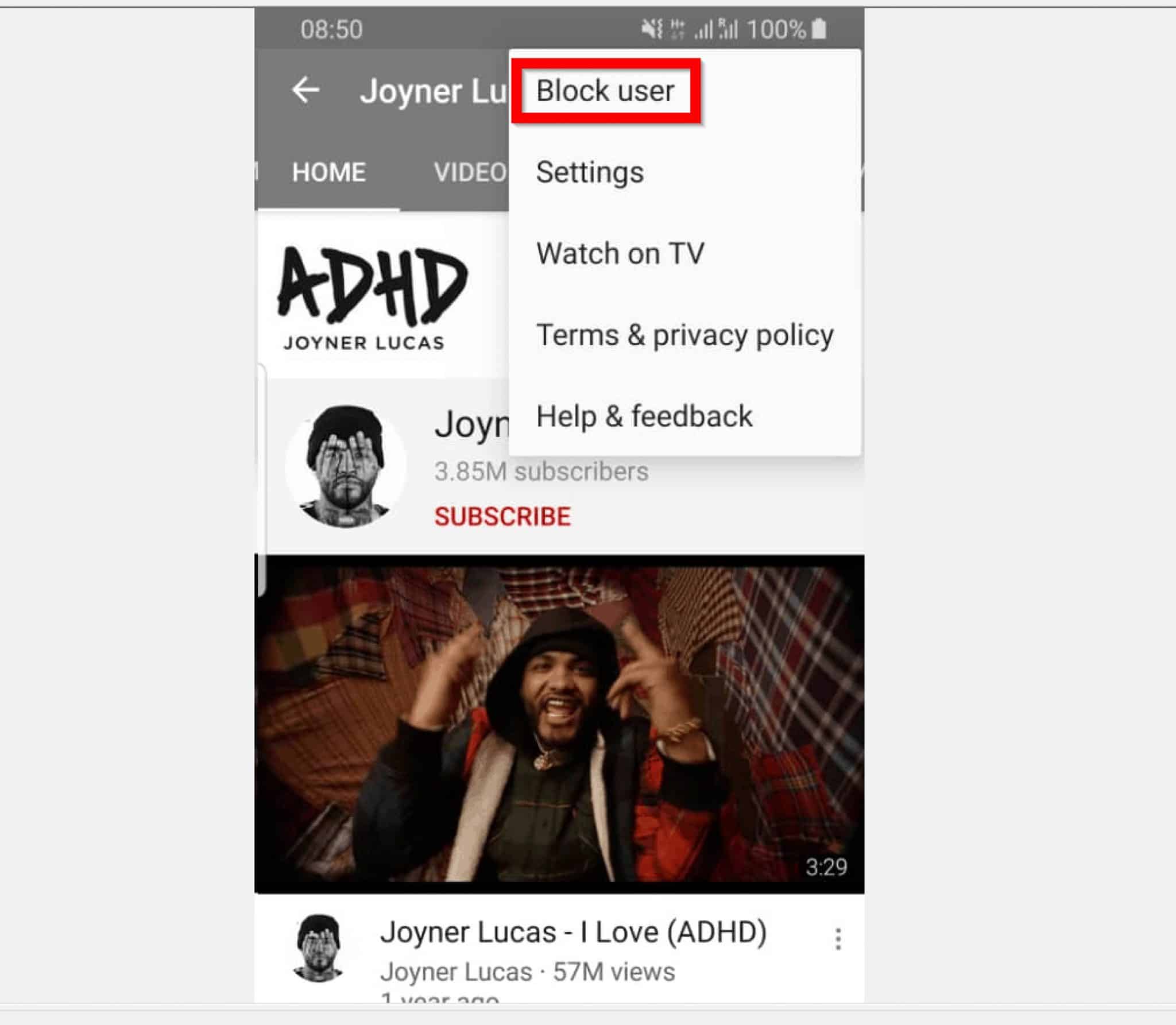How to Block Someone on YouTube from a PC or the App for Android