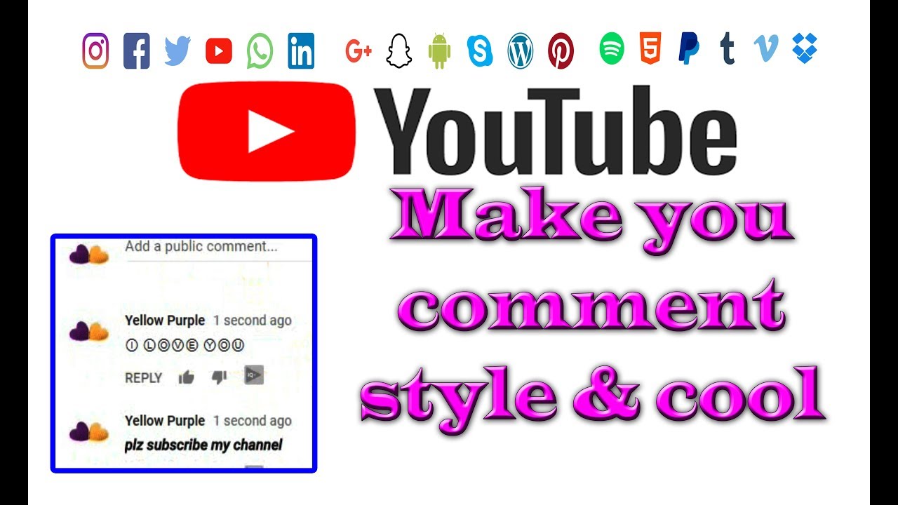 How to Make YouTube Comments BOLD Italics Underline and More