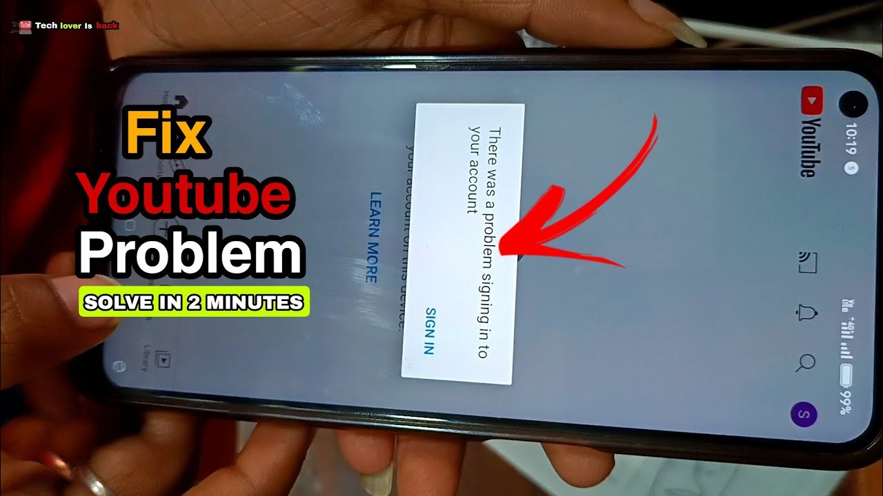 How to fix youtube there was a problem signing in to your account YouTube