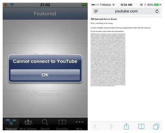 Fixed YouTube Not Working on iPhone XSXRX876SSE66 Plus5S5C