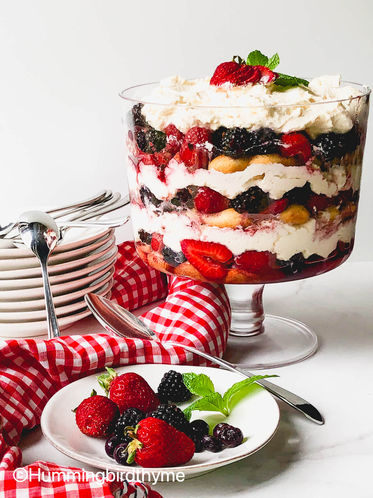 Easy Summer Berry Trifle Hummingbird Thyme