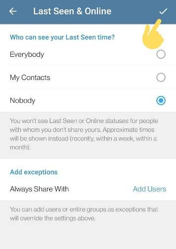 Meaning of Seen Long Time Ago Last Seen Recently in Telegram