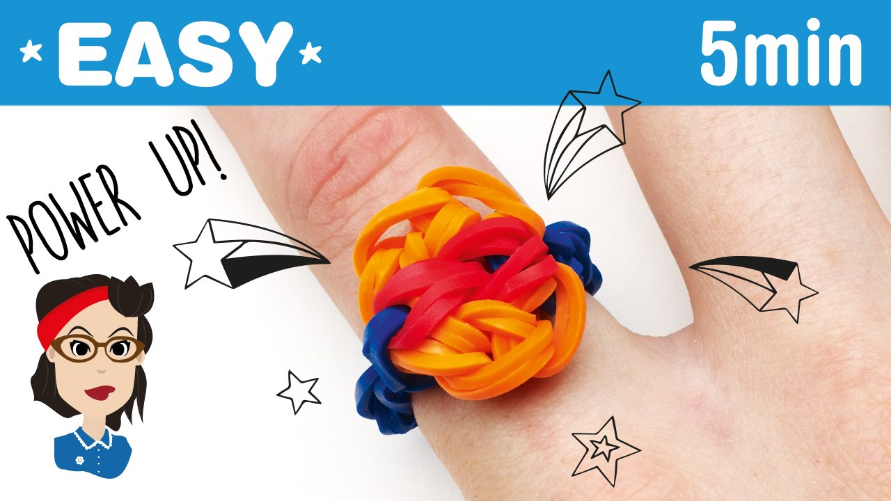 How to make a Loom Band Power Ring YouTube