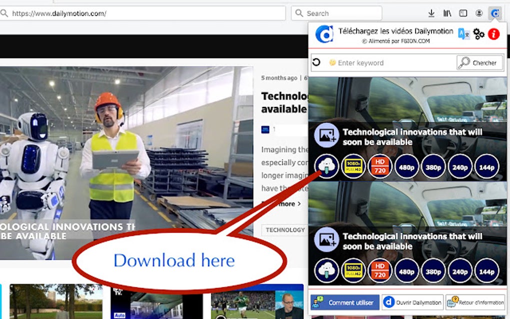 Download Dailymotion videos for Google Chrome Extension Download