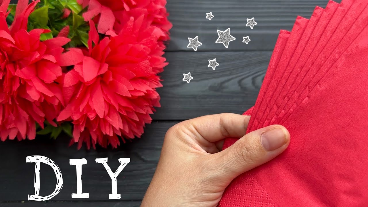 How to make Easy Tissue Paper Flowers DIY Paper Craft Tutorial YouTube