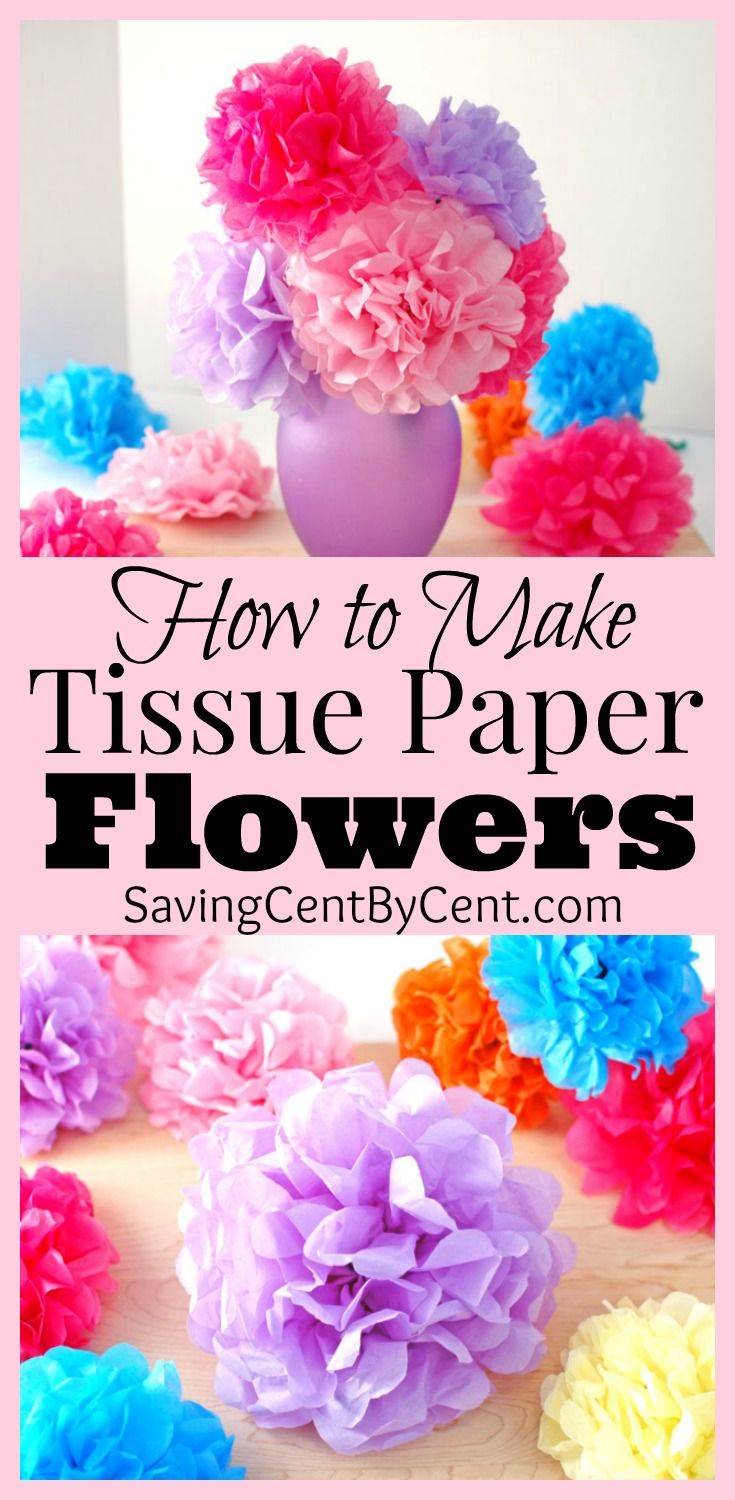 How to Make Tissue Paper Flowers Video Tutorial Saving Cent by Cent