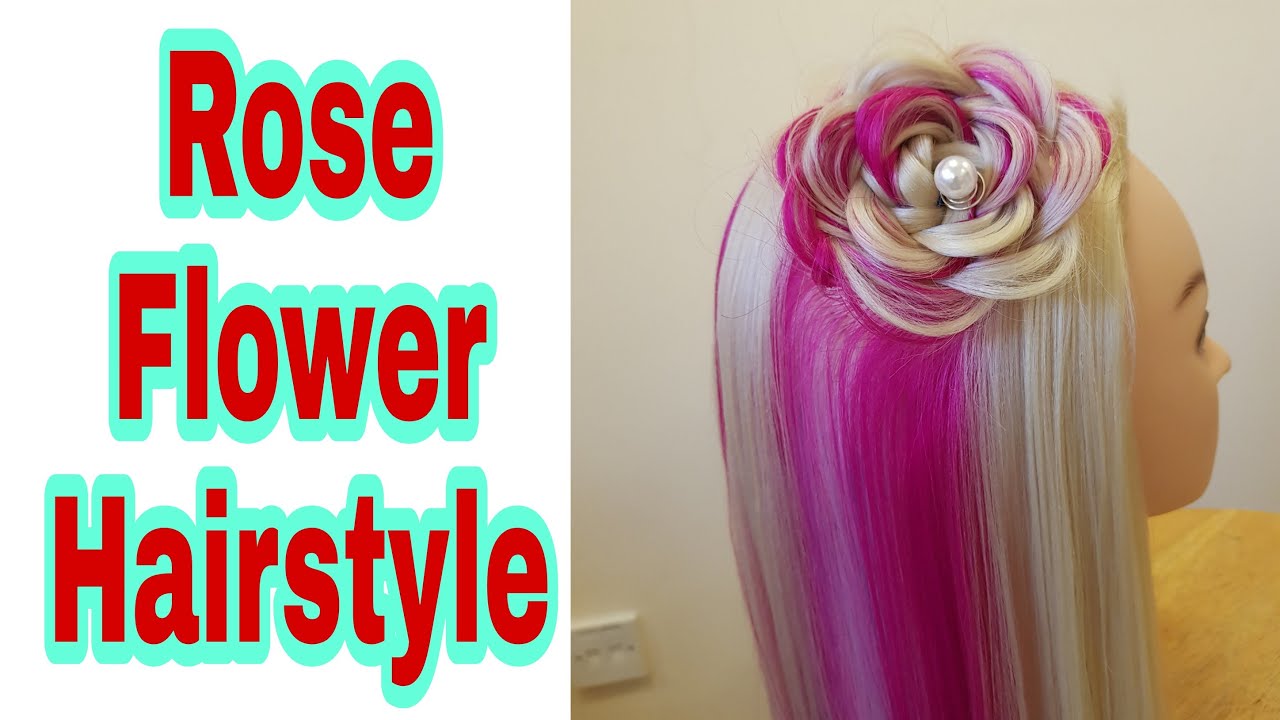HOW TO DO A ROSE FLOWER HAIRSTYLE YouTube