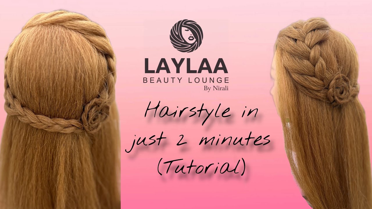 ROSE HAIRSTYLE Easy and quick Hairstyle Side rose hairstyle