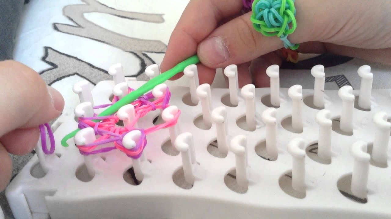 How to make a Loom Band Flower Burst Ring Beginners YouTube