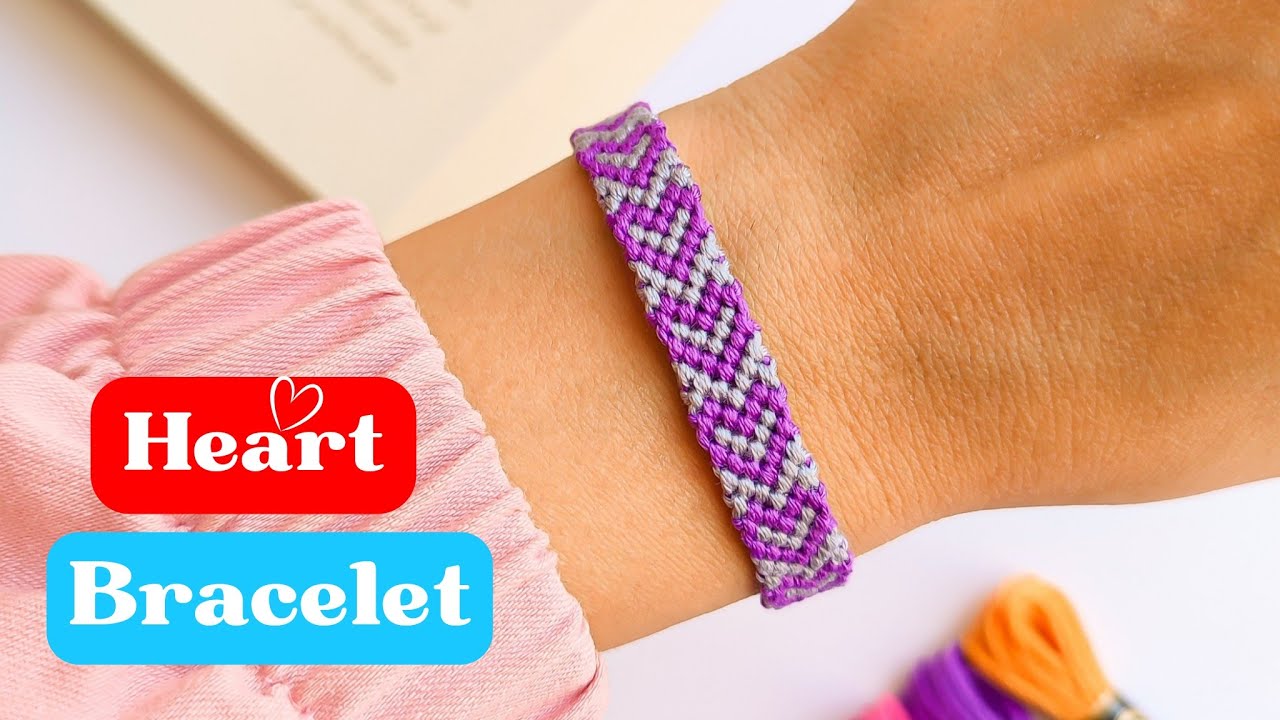 Wow toEasy TwoHEART FRIENDSHIP BRACELET TUTORIAL VALENTINES DAY
