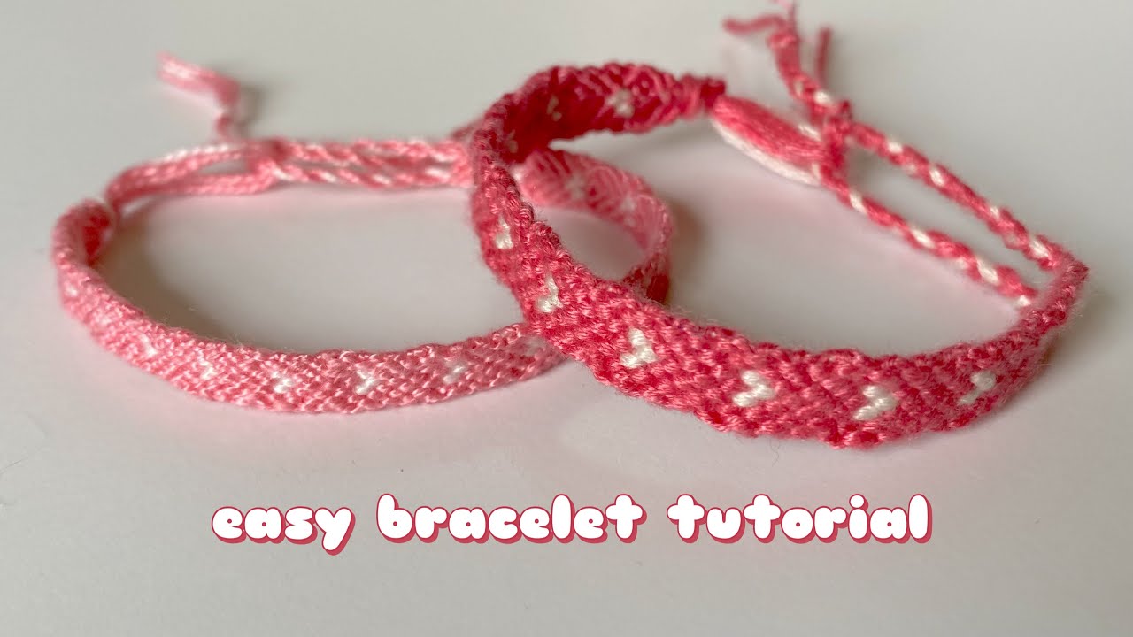how to make easy friendship heart bracelet DIY tiny heart friendship