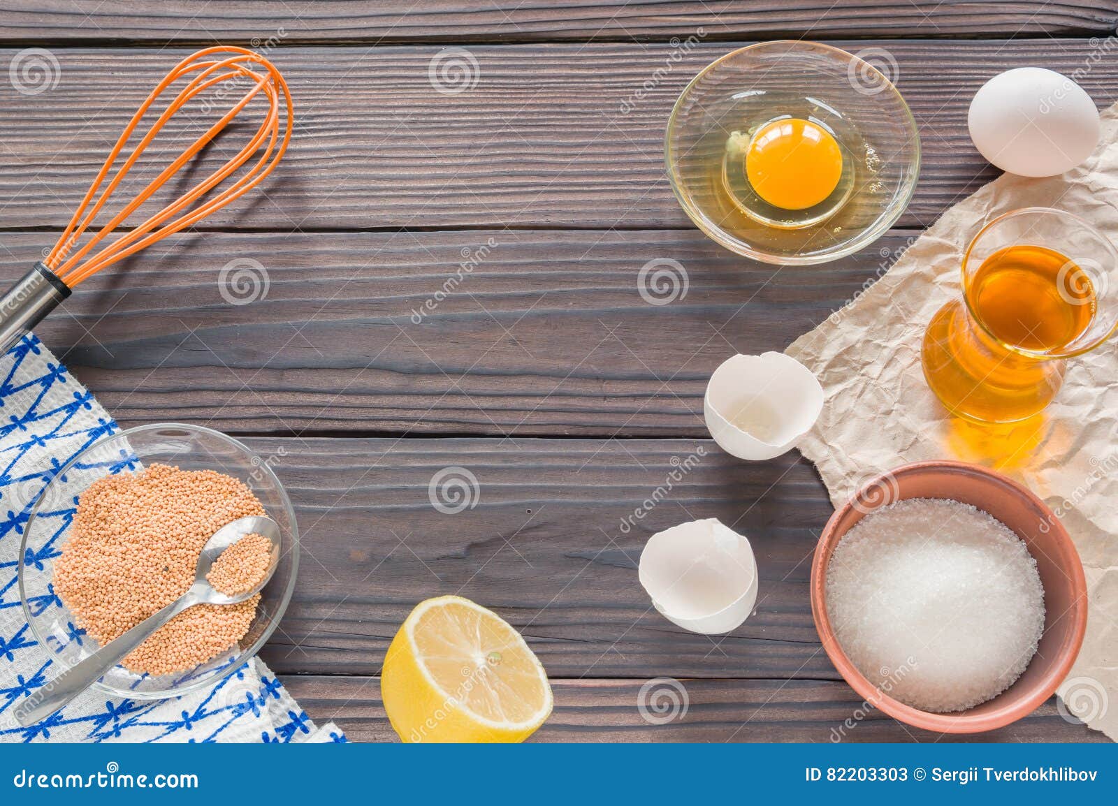 The Process of Making Homemade Mayonnaise Eggs Oil and Other