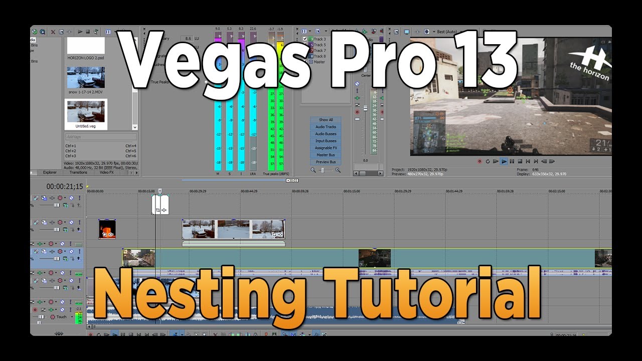 Sony Vegas Pro 13 Tutorial Nesting Projects YouTube