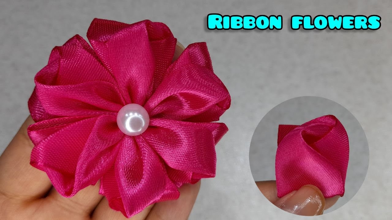 Ribbon flowers Tutorial on how to make a ribbon flower The idea of
