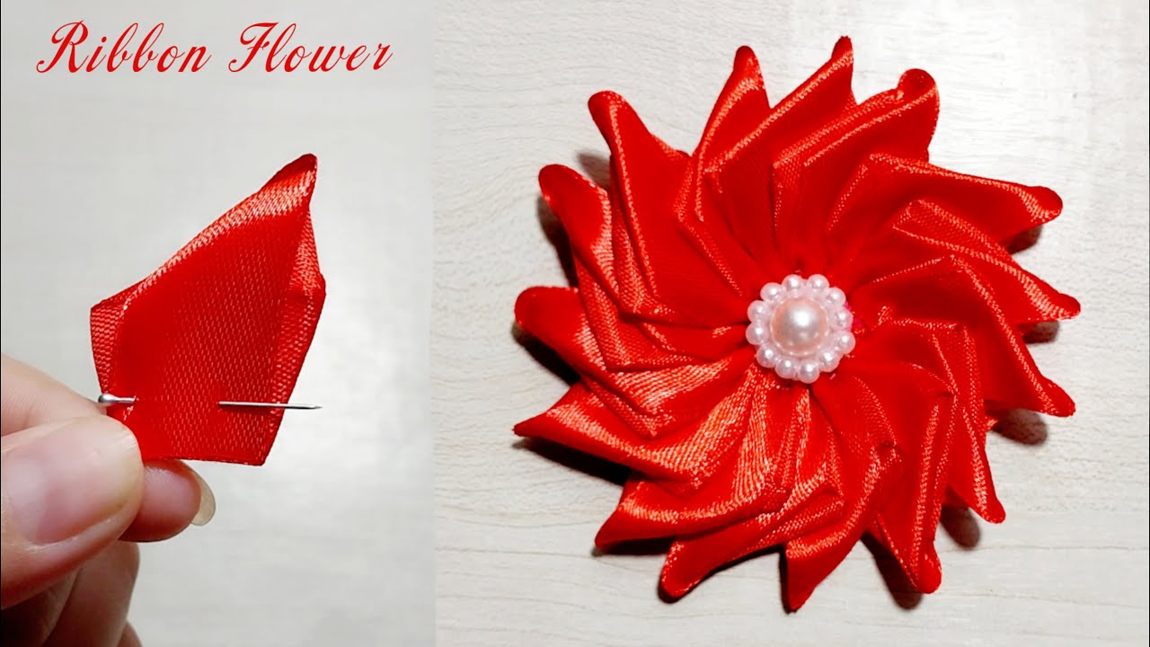DIY ribbon flowers How to make flowers with ribbon Awesome ribbon