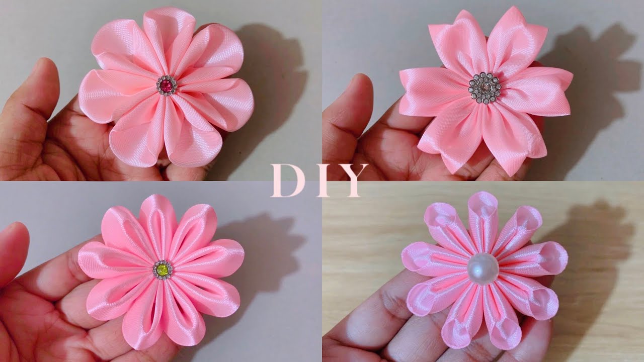 Best 4 Beautiful Ribbon Flower Making Idea Amazing Ribbon crafts