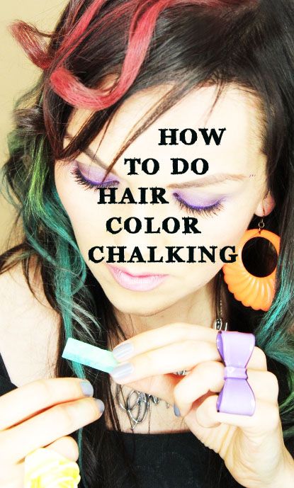 kandeejcom HAIR COLOR HOW TO Hair Chalking Hair chalk Color your