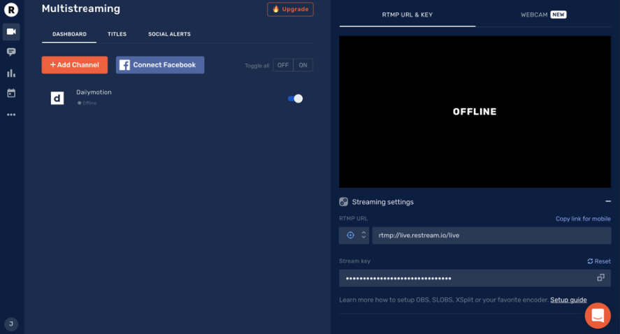 Simulcasting with Dailymotion and Restreamio Dailymotion Help Center