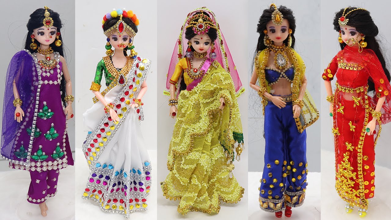 5 Doll decoration ideas Doll decoration with clothes Doll crafts