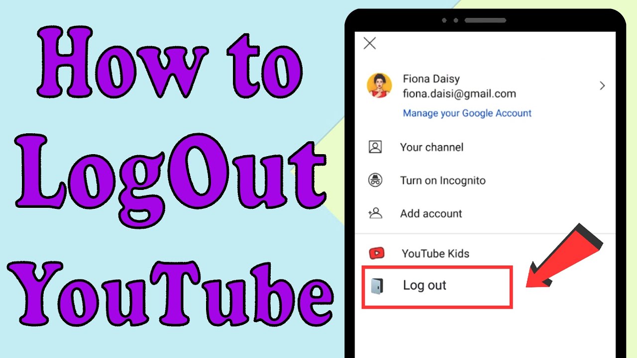How to Logout YouTube account on mobile 2023 Sign out of YouTube App