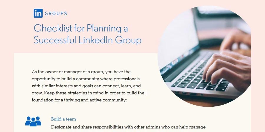 Checklist for Planning a Successful LinkedIn Group Infographic
