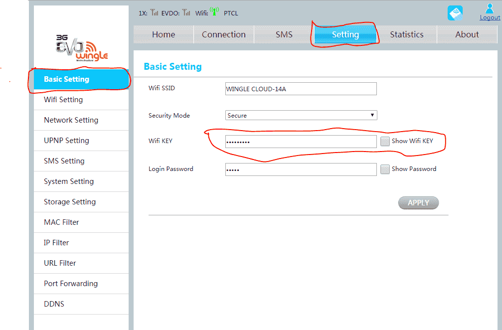 How to Change Password of 3G Evo Wingle Charji Irfan Academy