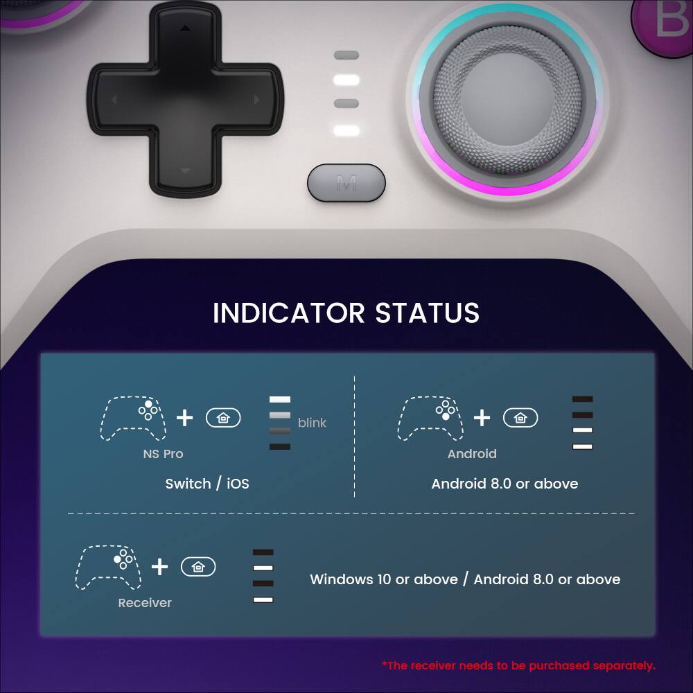 GameSir Nova Wireless HD Rumble Controller for Nintendo Switch PC