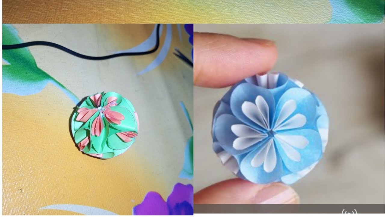 easy paper Ball tutorial kusudama paperball craftpaper Ball making