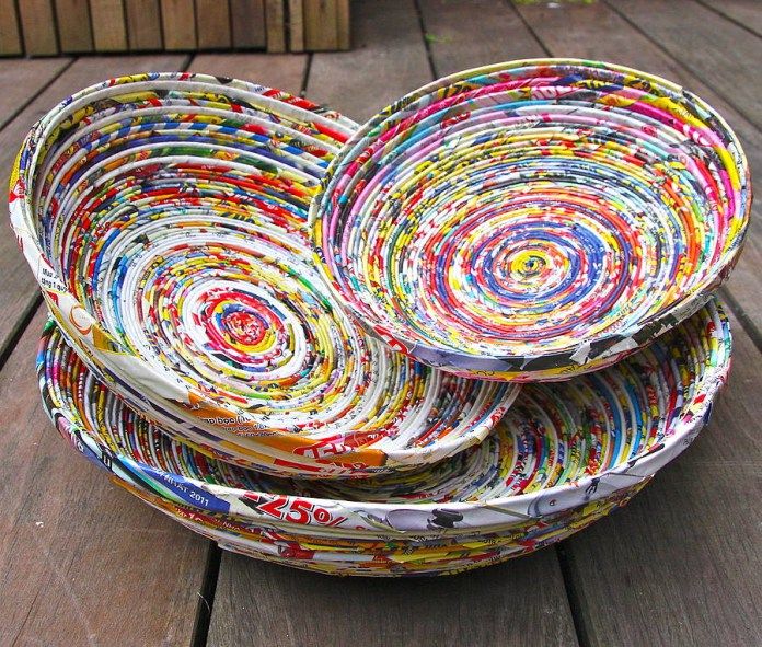 10 Ways to ReUse Waste Paper Manualidades con materiales de desecho