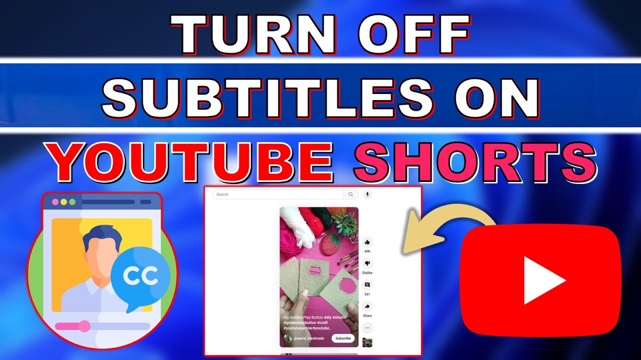 How To Turn Off Subtitles on YouTube Shorts In PC YouTube