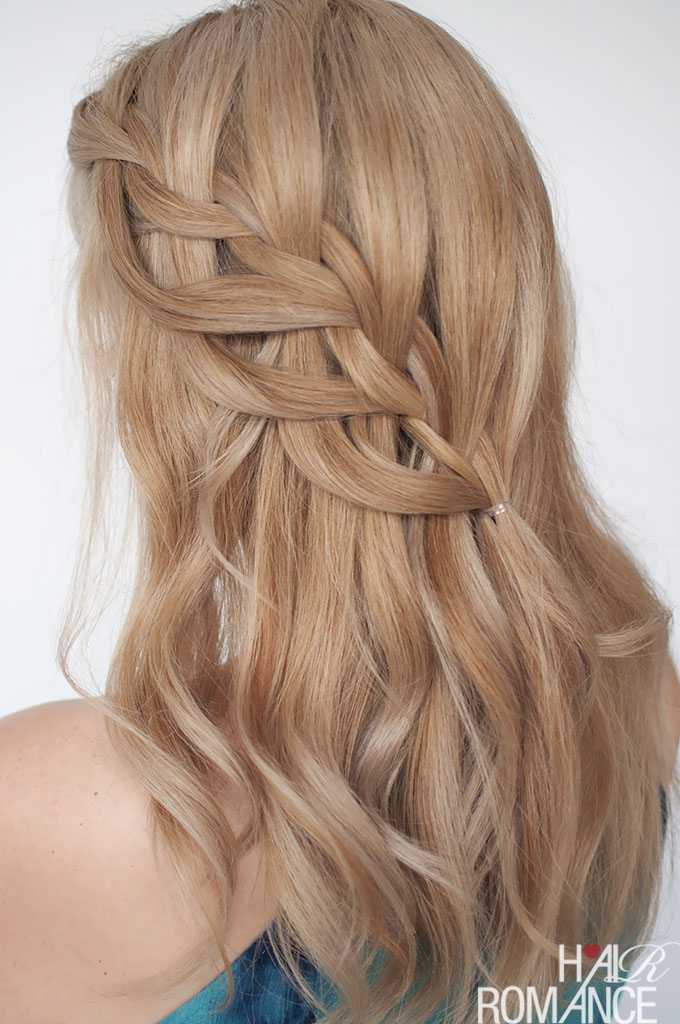 Loop waterfall braid tutorial
