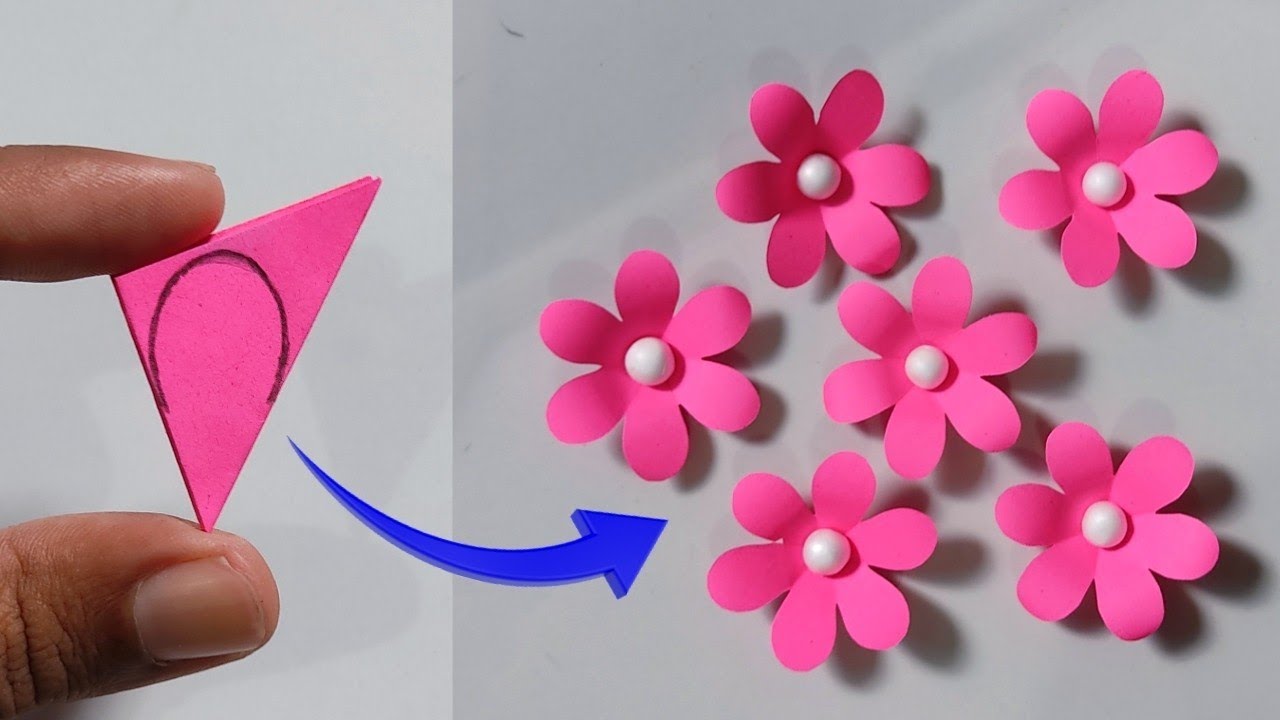 Very Easy Paper Flower Craft Paper Flower Making Step By Step DIY