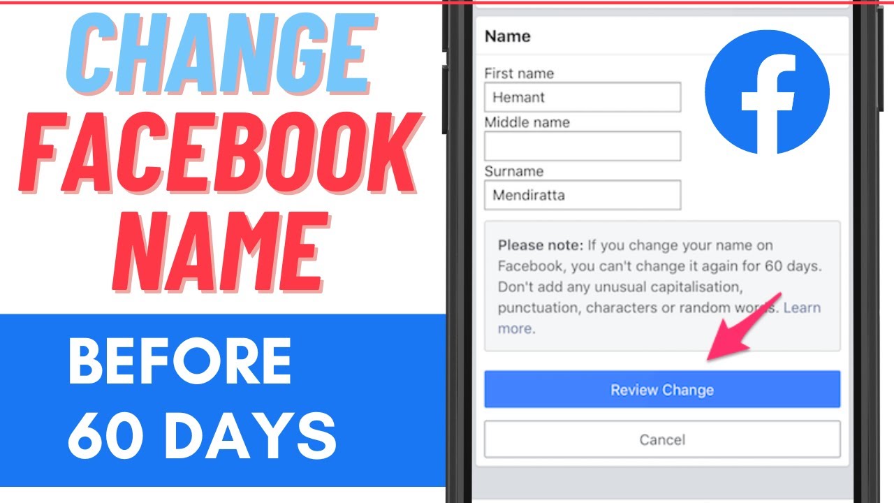 How to Change Facebook Name Before 60 Days 2023 Facebook name change
