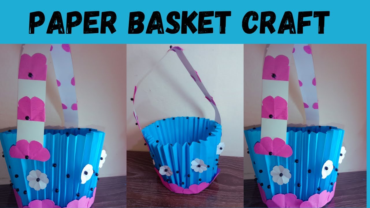 How To Make Beautiful Paper Basket For Decoration Easy Paper Craft