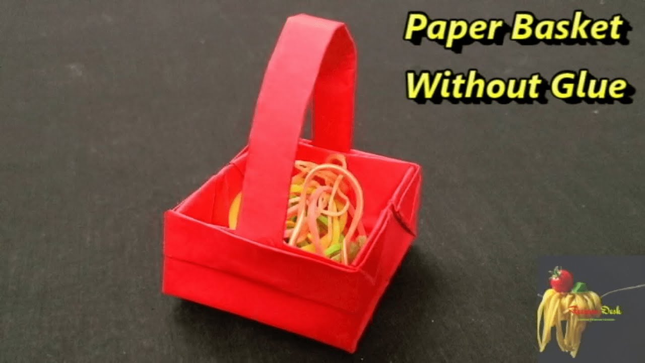 How To Make Easy Paper BasketDIY Origami BasketPaper Craft IdeasDIY