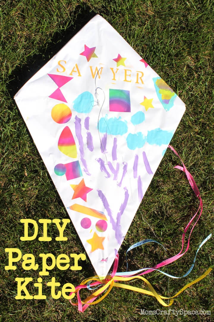 Kids Craft DIY Paper Kite Happiness is Homemade