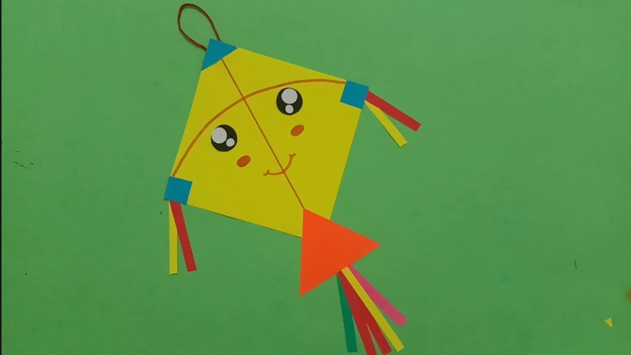 Kite craft for kids Kite making by paper Paper craft kite How to