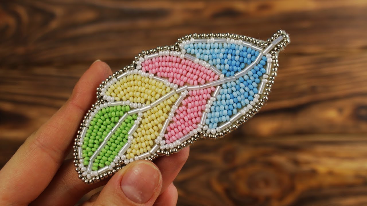 DIY Tutorial Brooch how to make a brooch with beads YouTube