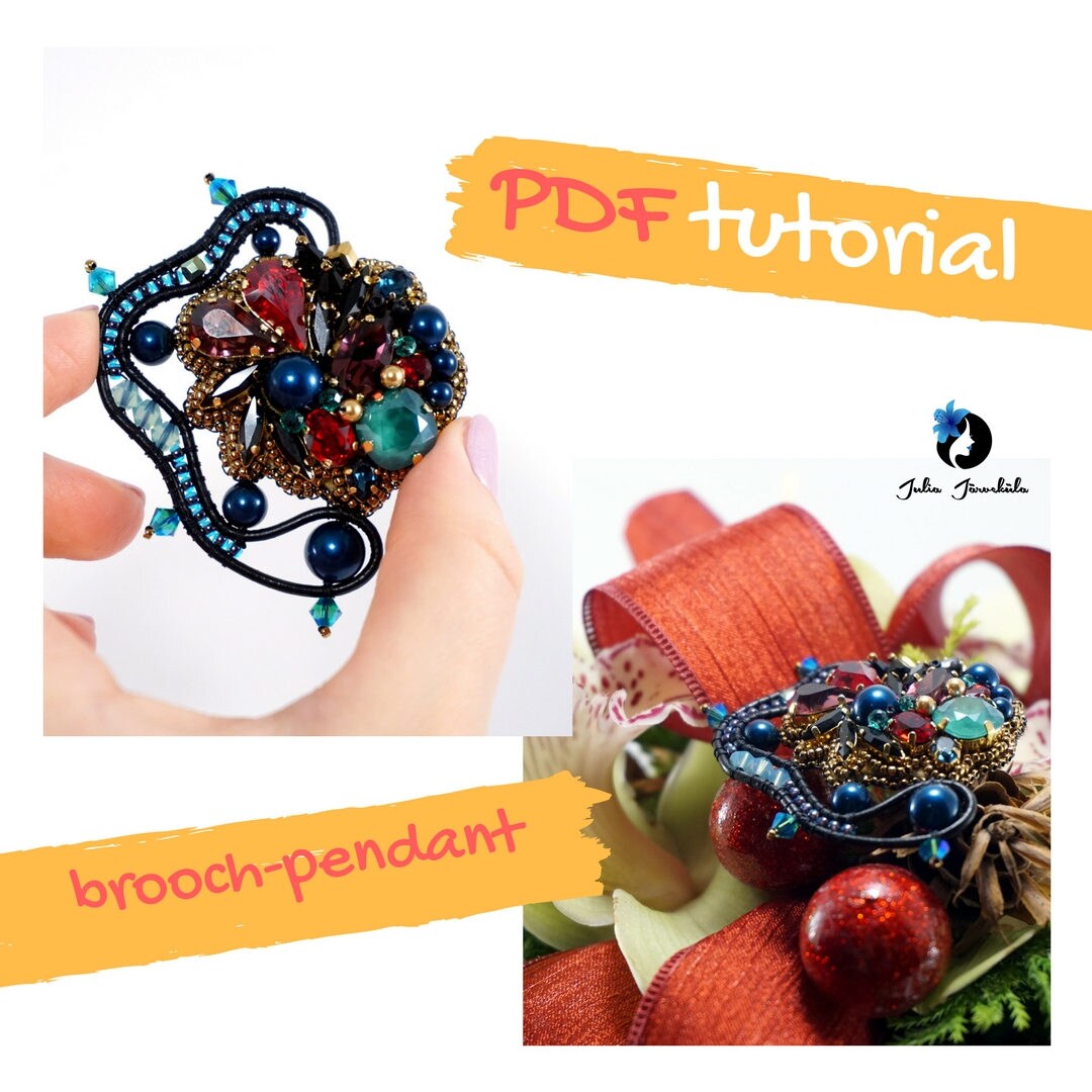 Tutorial PDF Tutorial Brooch DIY Brooch Pendant Jewelry Making