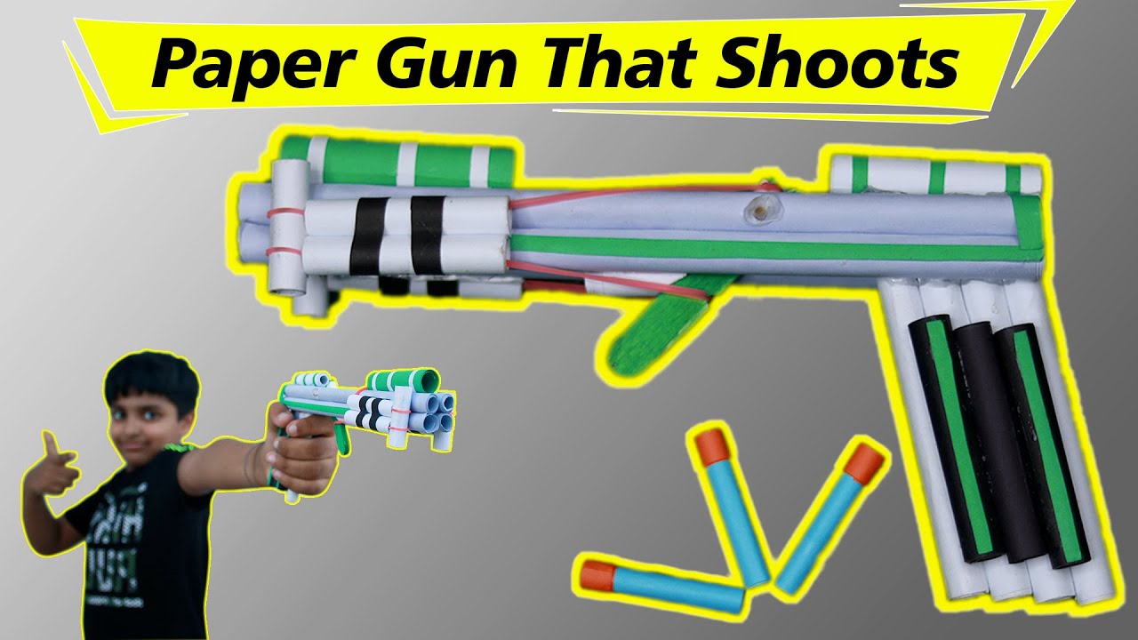 How to make PAPER GUN that SHOOTS paper bullets