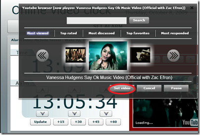 YouTube Alarm Clock