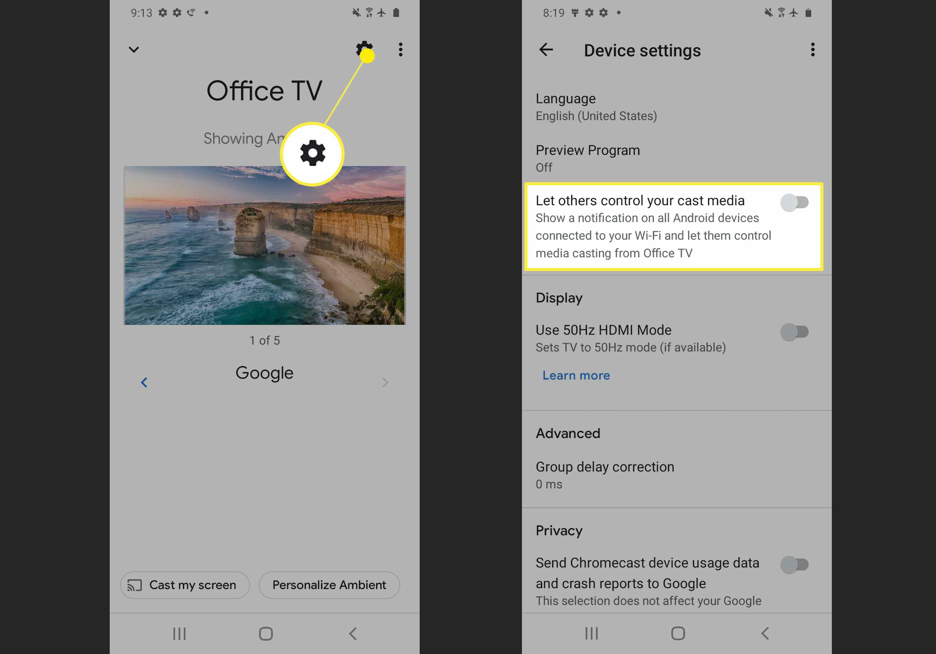 How to Disable Chromecast on Android