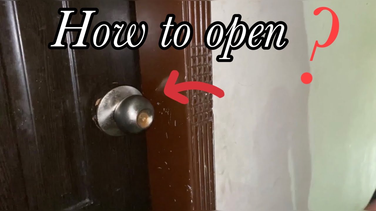 HOW To Open Locked Door Without Key very easy YouTube