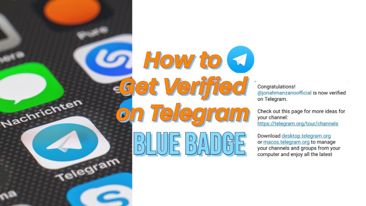 How to get verified on Telegram YouTube