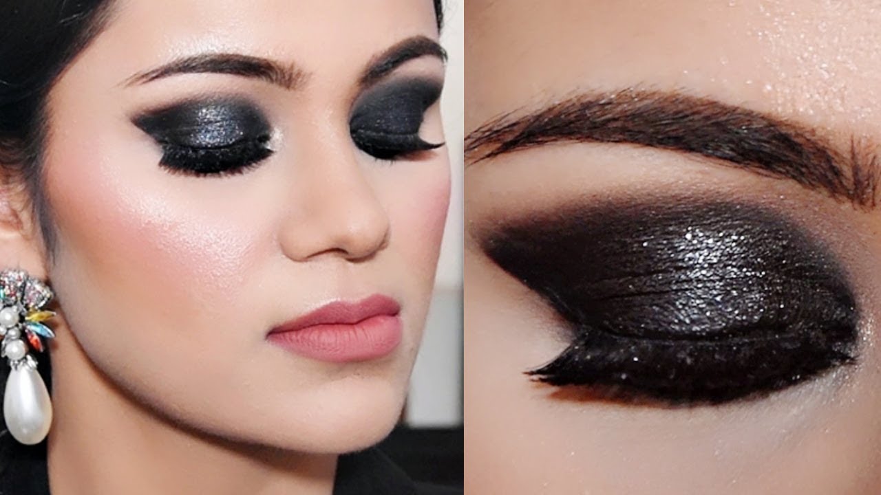 3 Step Shimmery Black Smokey Eye Makeup For Beginners Tutorial In