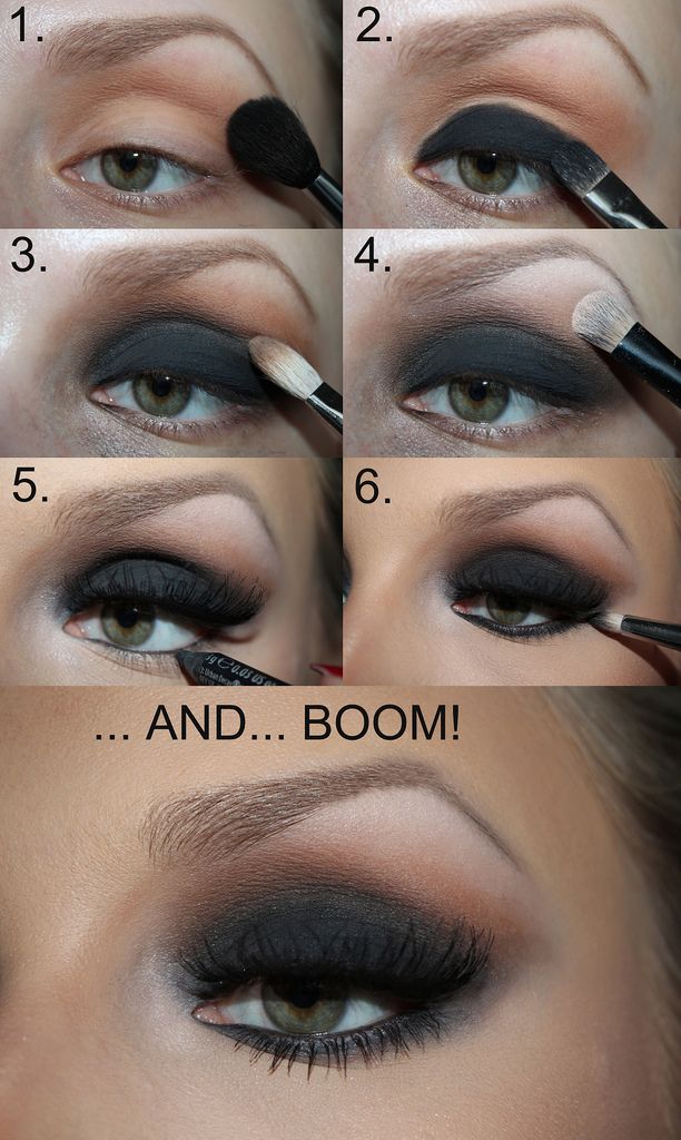 Black Smokey Eye Tutorial Dark eye makeup Natural eye makeup