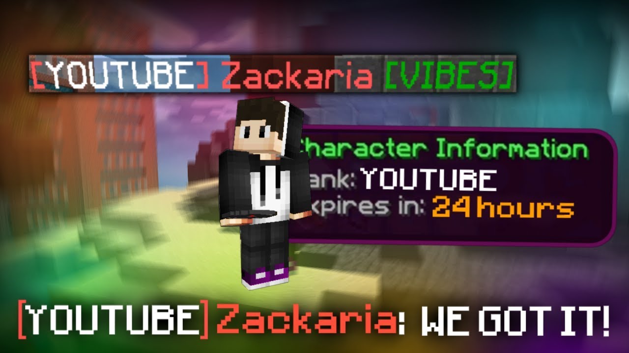 I GOT YOUTUBE RANK ON HYPIXEL YouTube